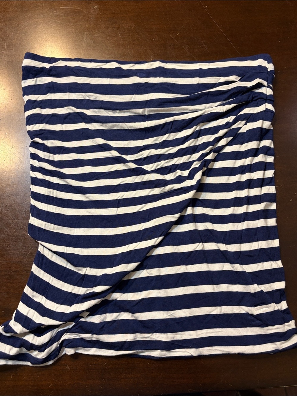 CAbi Navy and White Striped Tube Top